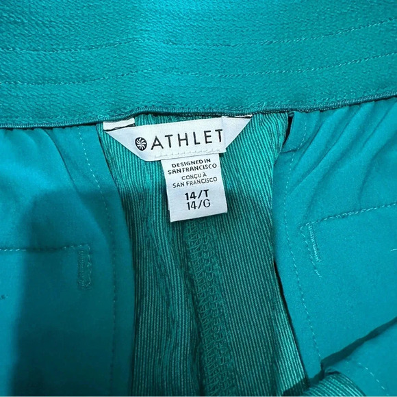Athleta Echo Wide Crop Kelly Green Quick Drying Breathable Pants Sz 14T GUC - Picture 8 of 10